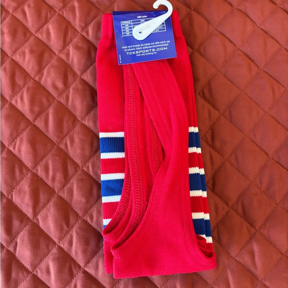 TCK Baseball Stirrups Red Blue - Picture 2 of 3